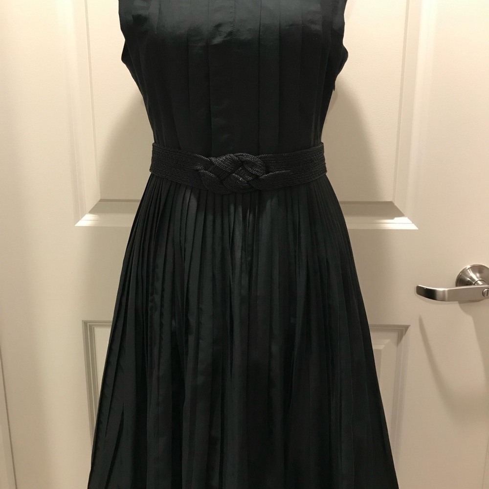 Forever 21 Black Midi Dress with Pleats